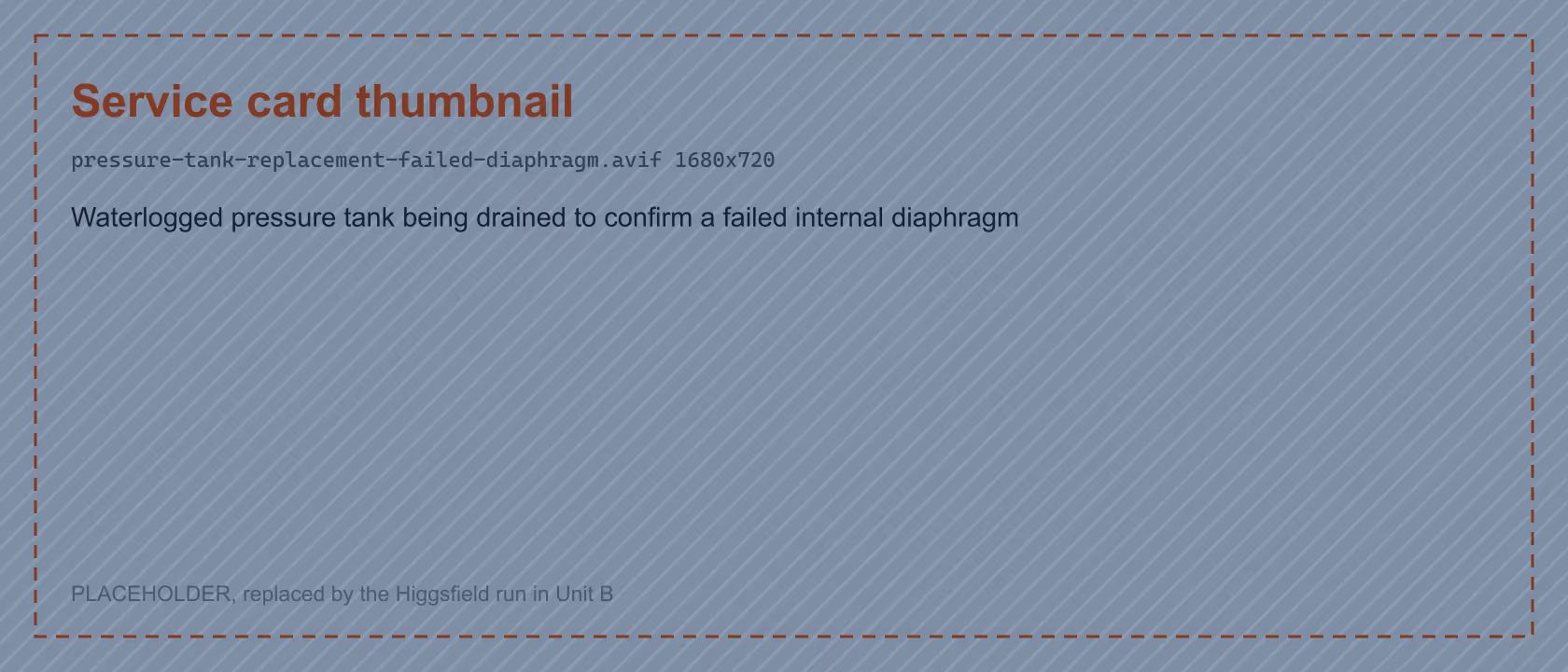 Waterlogged pressure tank being drained to confirm a failed internal diaphragm